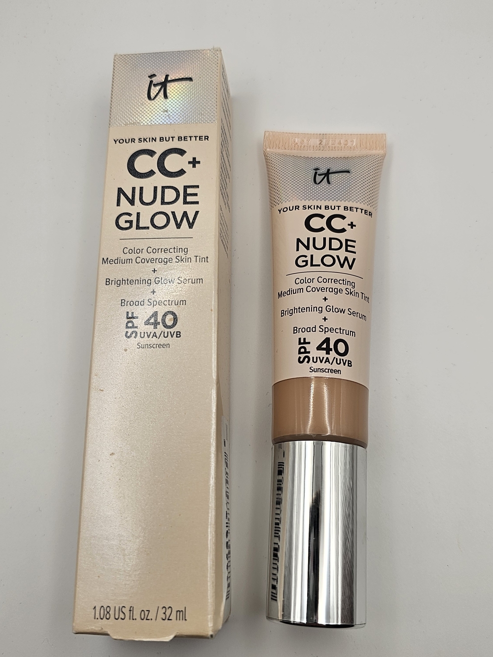 NEW Cosmetics CC+ Nude Glow Medium Coverage Skin Tint SPF 40 - Light Medium